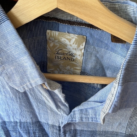 TASSO ELBA ISLAND LINEN BLEND SHIRT SIZE XL - Picture 4 of 7